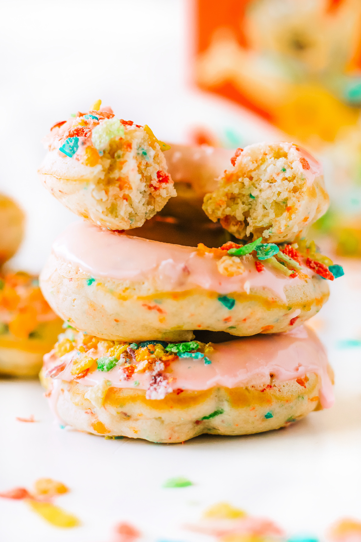 fruity pebble doughnuts