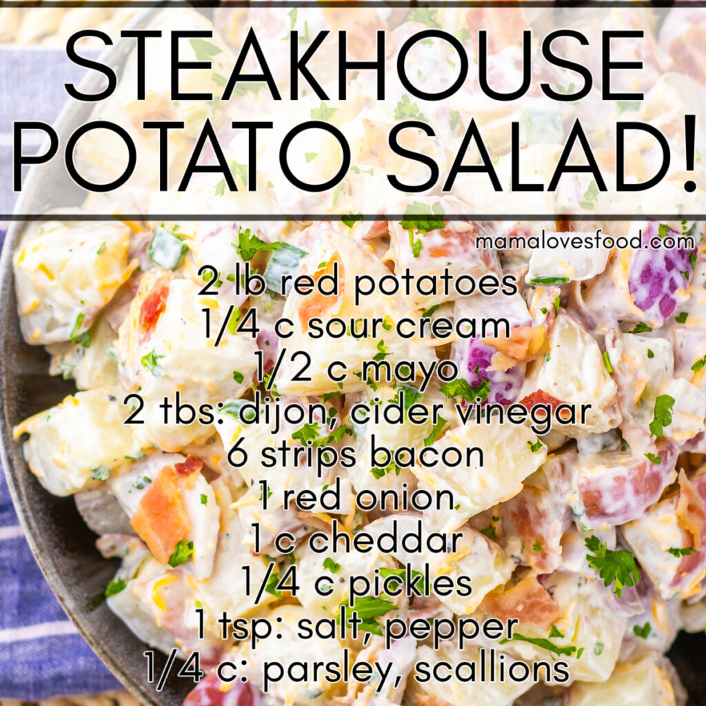 homemade steakhouse potato salad