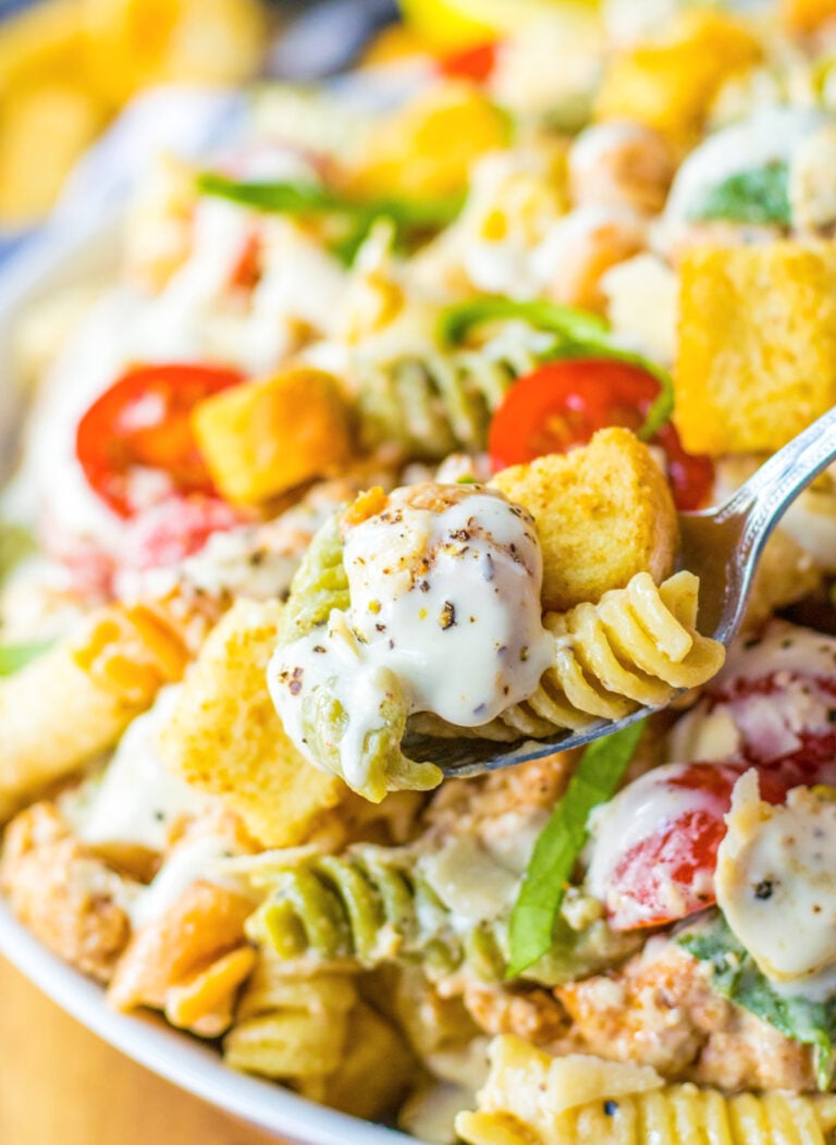recipe chicken caesar pasta salad
