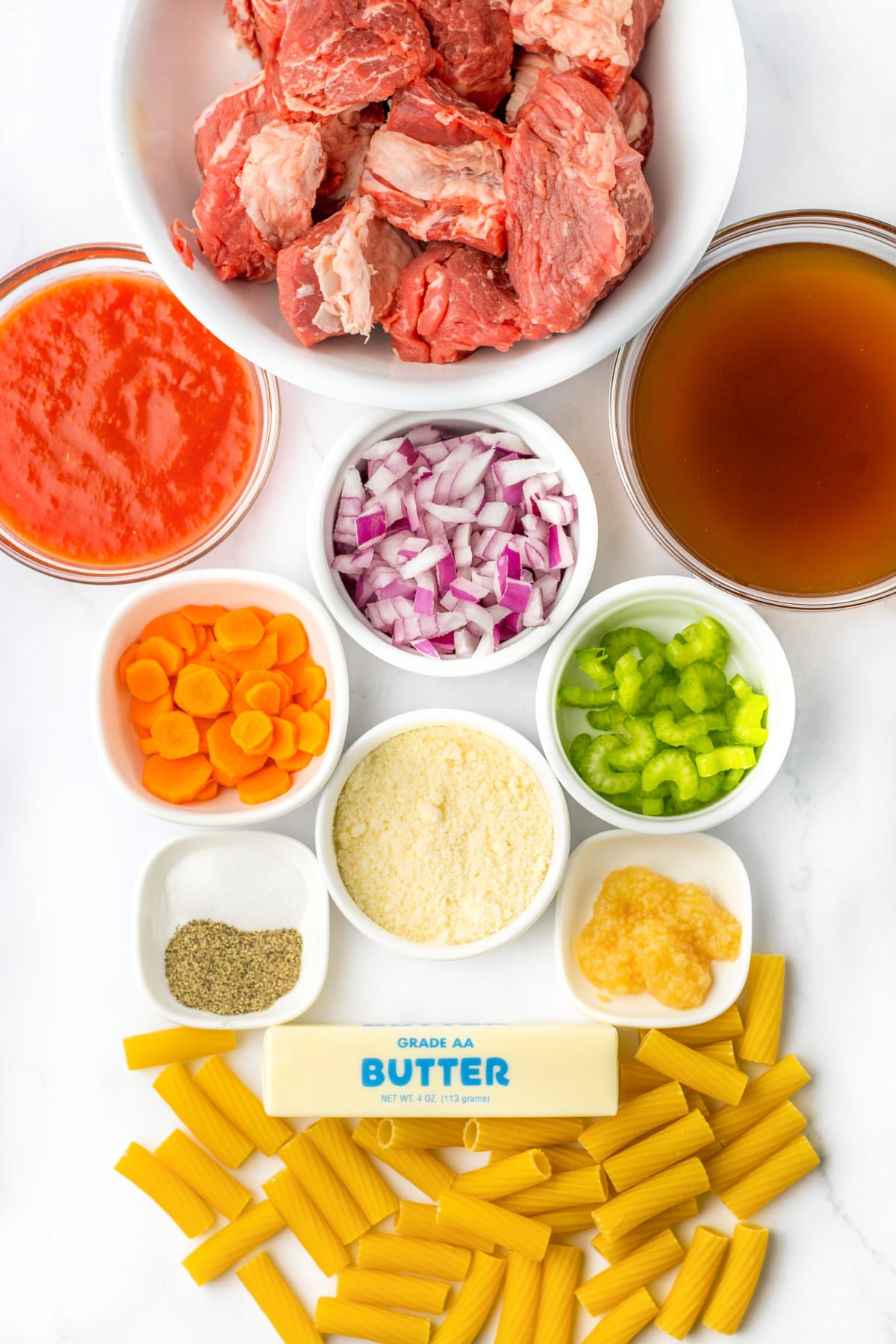 slow cooker beef ragu ingredients