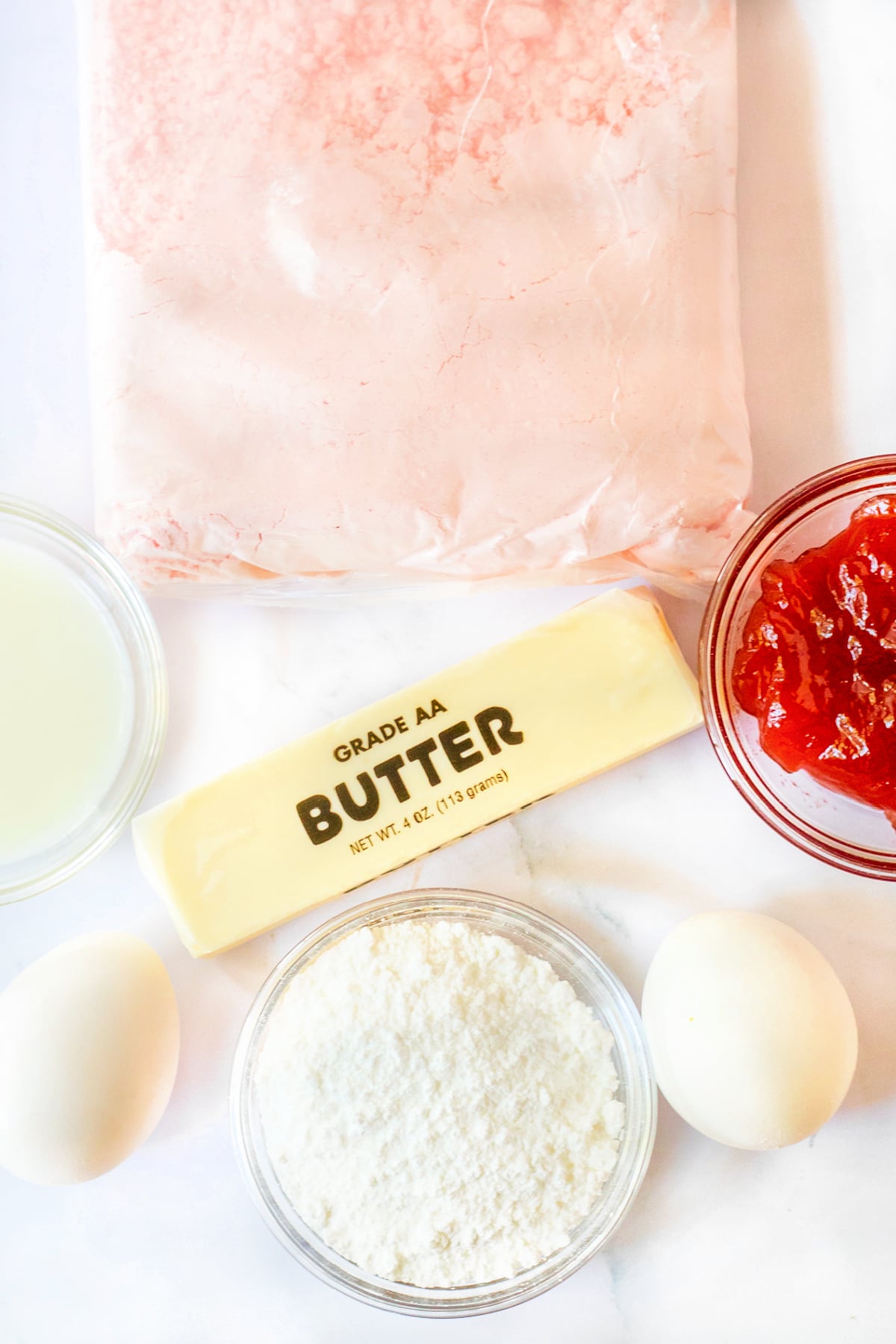 strawberry brownies ingredients