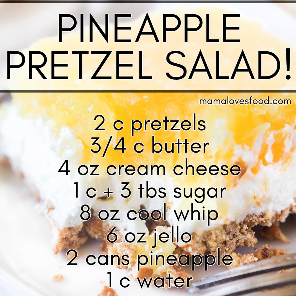 vintage pineapple pretzel salad