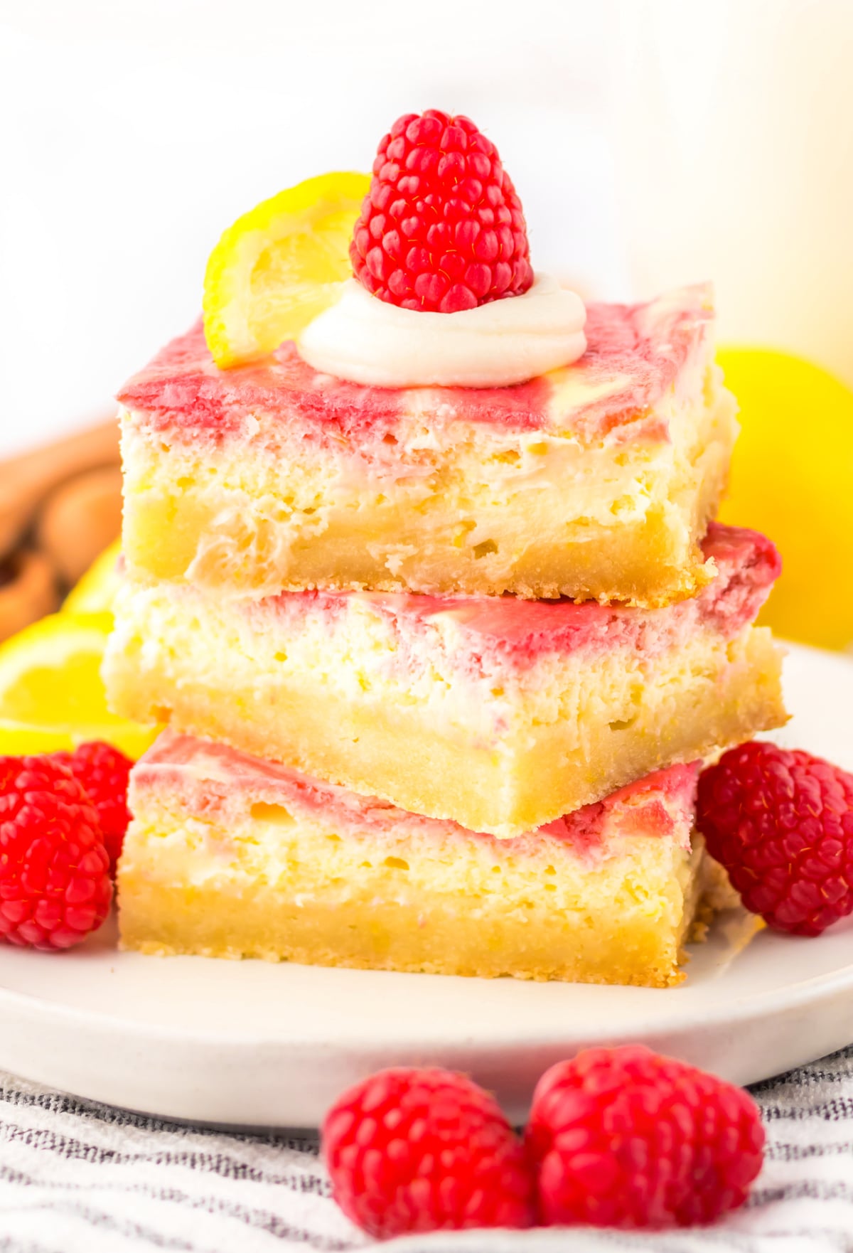 lemon raspberry cheesecake bars