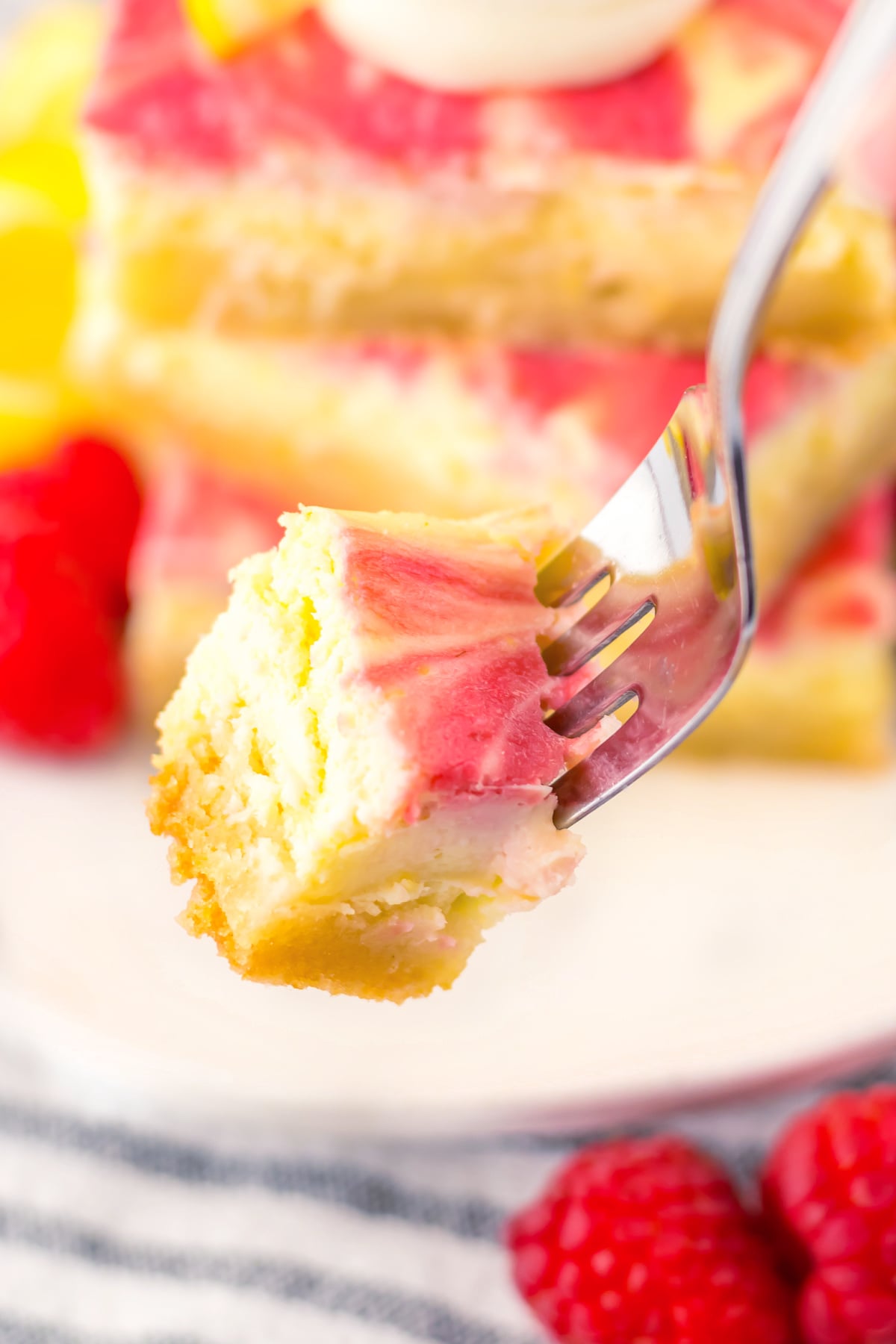 raspberry lemonade cheesecake bars
