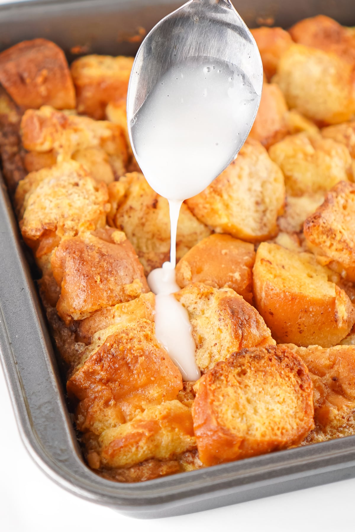 bread pudding made with donuts
