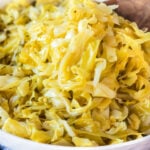 cabbage cooked with vinegar and sugar