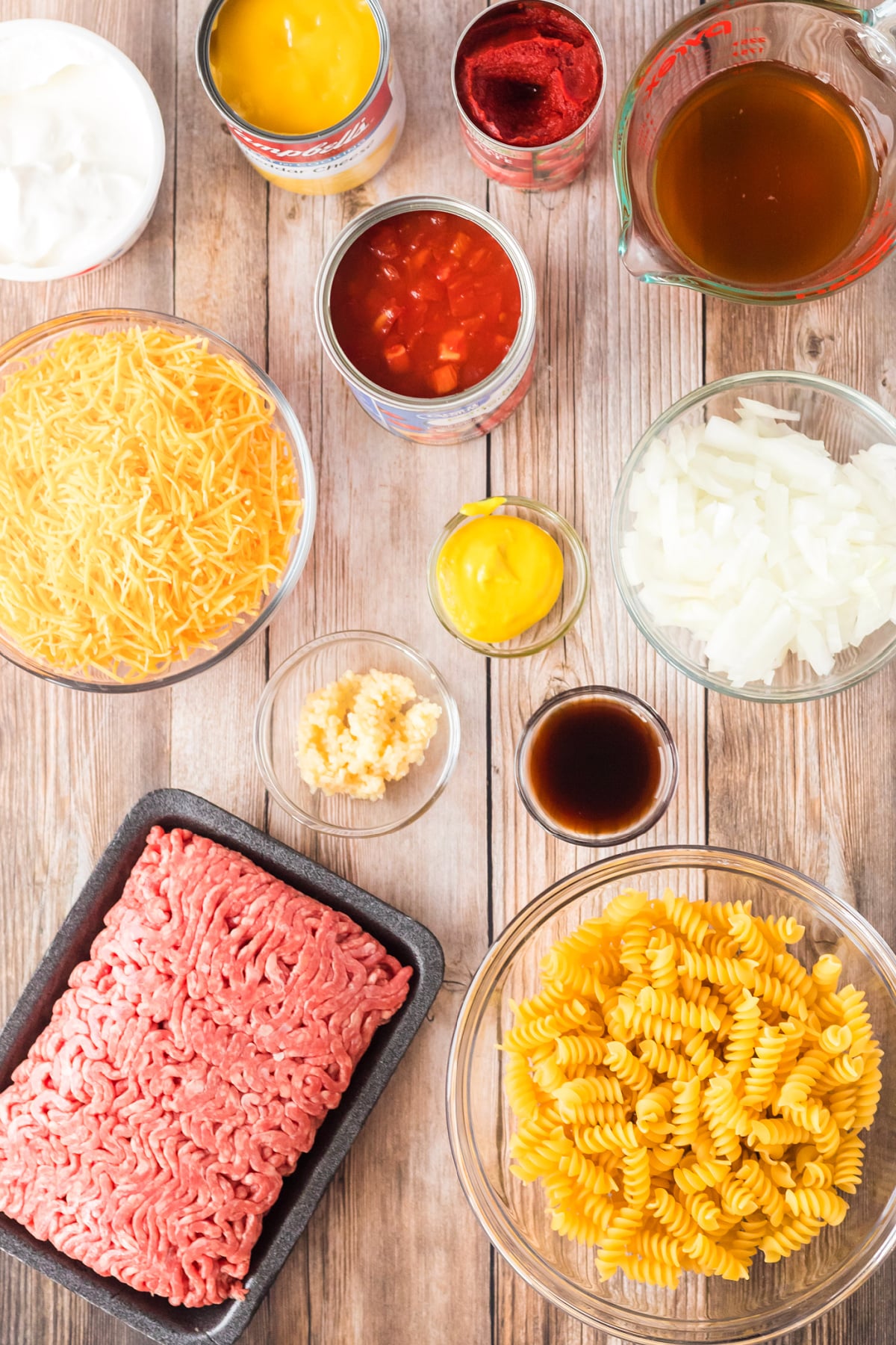 cheeseburger casserole ingredients