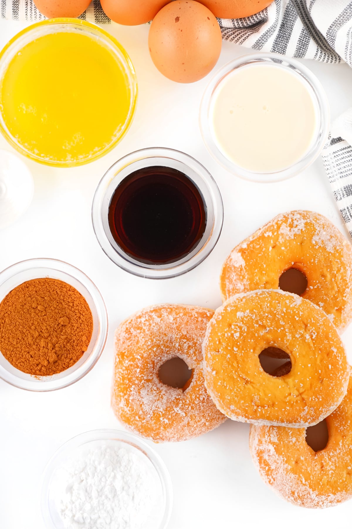 donut bread pudding ingredients