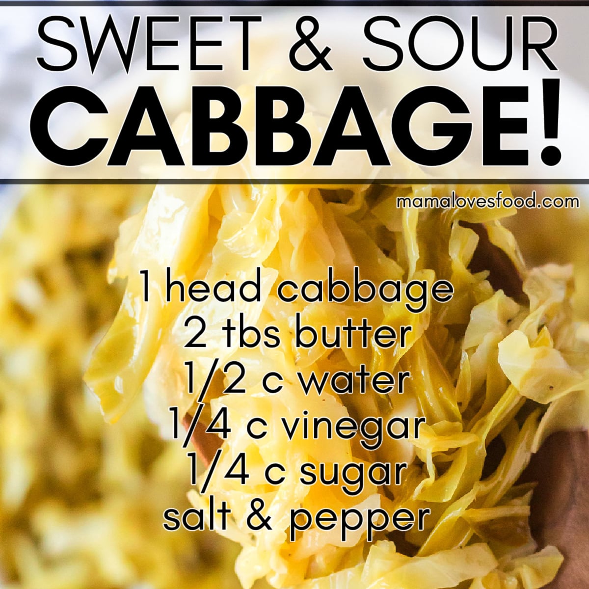 easy sweet and sour cabbage