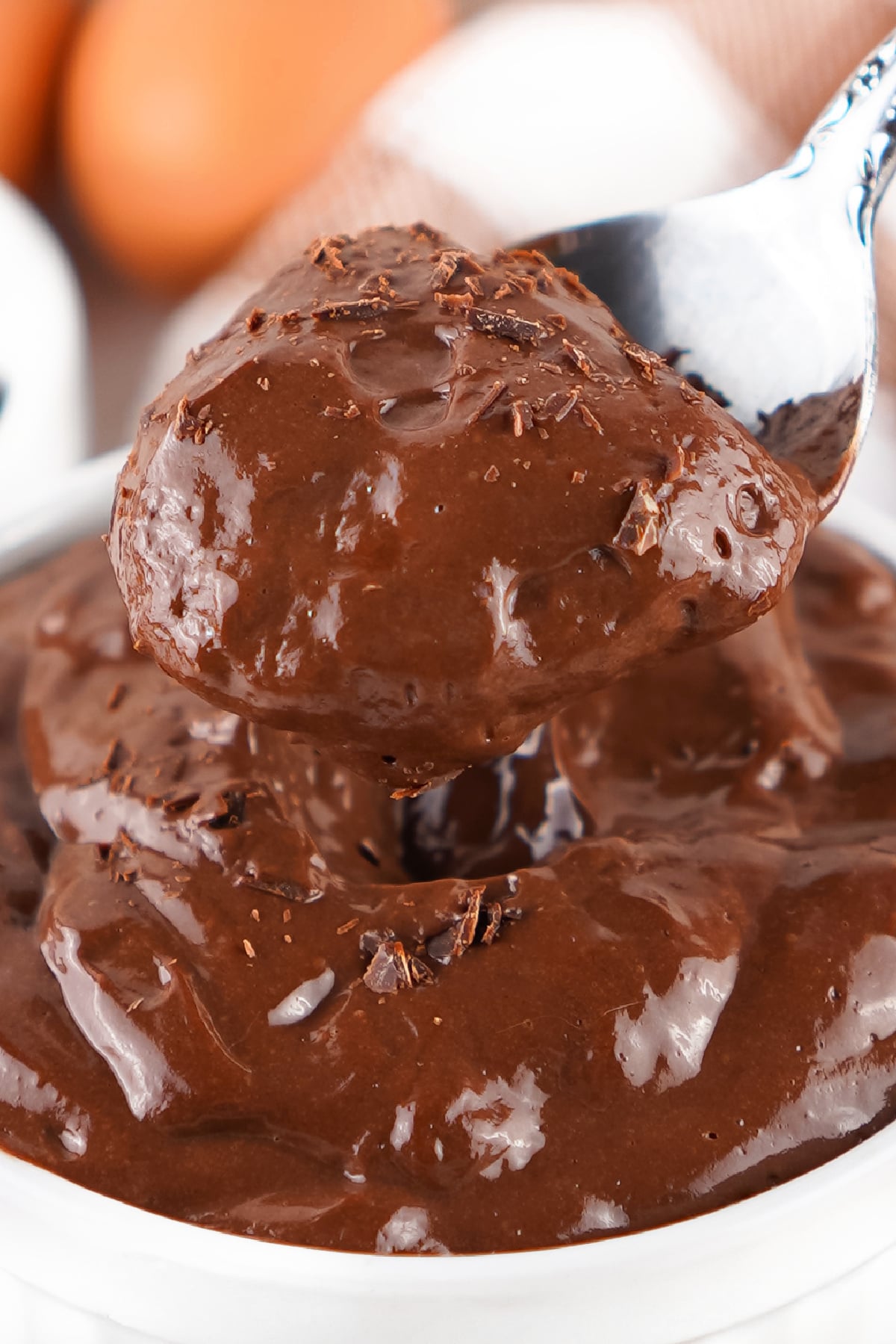 hard boiled egg chocolate pudding