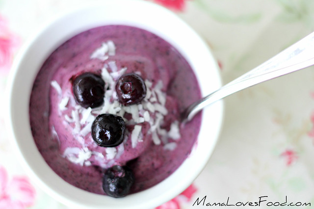 no churn coconut milk blueberry ice cream