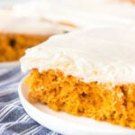 pumpkin sheet cake with cream cheese frosting