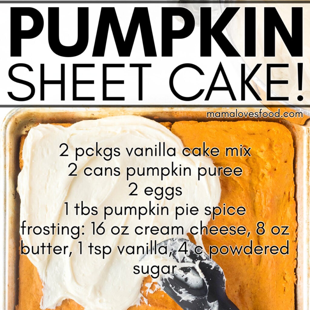 sheet cake pumpkin