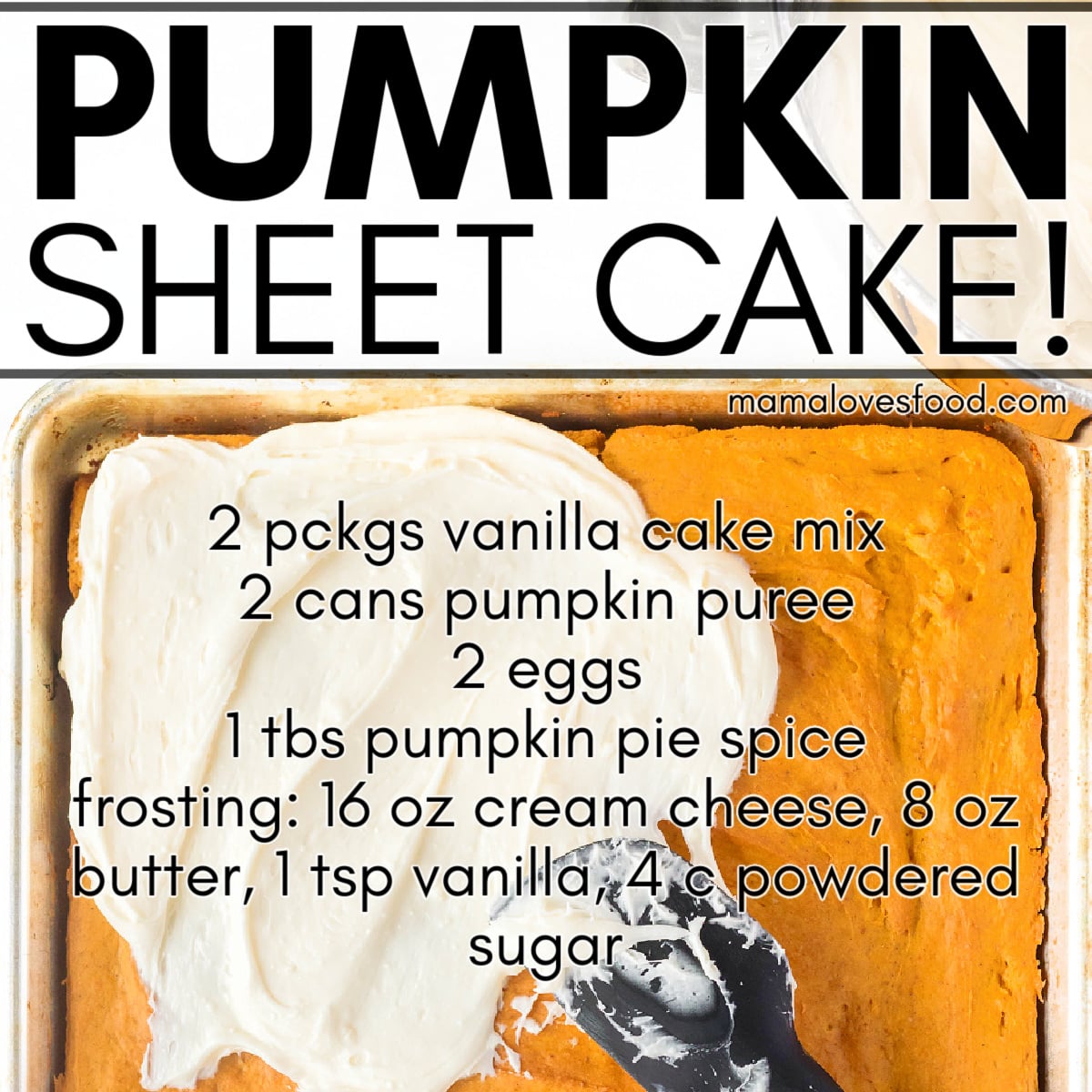 sheet cake pumpkin